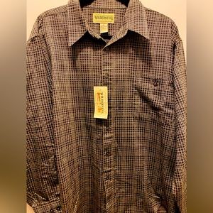 Wilderness Button Down Checkered Men’s Button Down Shirt~ Size XL